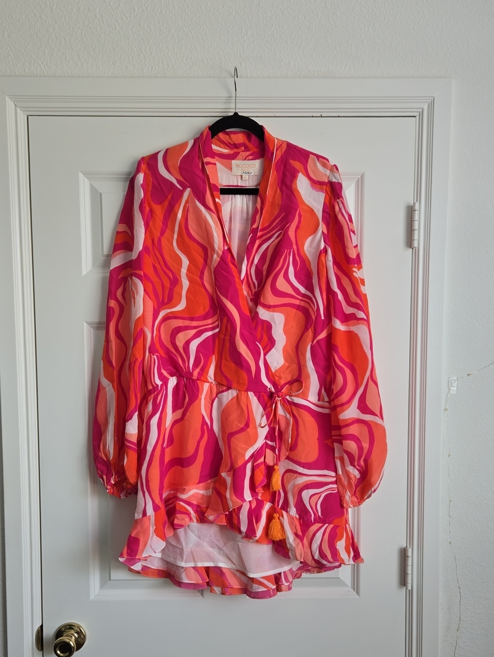 Rococo Sand Pink & Orange Printed Blouse